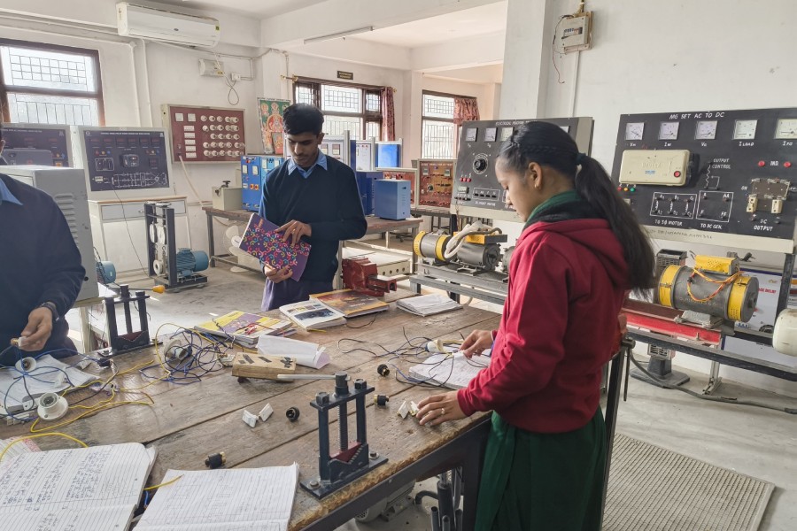 Students studying together